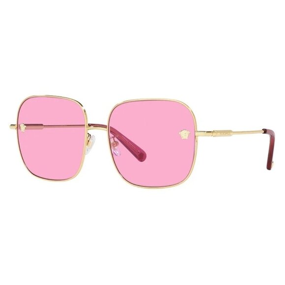 NEW VERSACE SUNGLASSES WOMEN GOLD PINK EYEWEAR VERSACE VE2246D 1002/5 - Picture 1 of 3